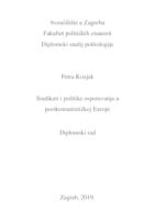 prikaz prve stranice dokumenta Sindikati i politike osporavanja u postkomunističkoj Europi