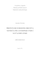 prikaz prve stranice dokumenta Pristupanje eurozoni: iskustva novih članica EU i slučaj Hrvatske