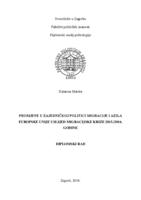 prikaz prve stranice dokumenta Promjene u zajedničkoj politici migracije i azila Europske unije uslijed migracijske krize 2015./2016. godine