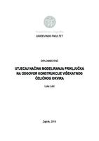 prikaz prve stranice dokumenta Utjecaj načina modeliranja priključka na odgovor konstrukcije višekatnog čeličnog okvira