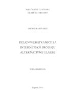 prikaz prve stranice dokumenta Dizajn web stranice za internetsku prodaju alternativne glazbe