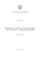 prikaz prve stranice dokumenta Minimalizam u potrošnji i korištenju dobara kao način života - narativno istraživanje