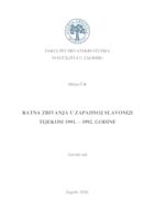 prikaz prve stranice dokumenta Ratna zbivanja u zapadnoj Slavoniji tijekom 1991.-1992.