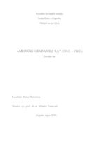 prikaz prve stranice dokumenta Američki građanski rat 1861. - 1863.