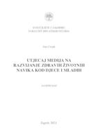 prikaz prve stranice dokumenta Utjecaj medija na razvijanje zdravih životnih navika kod djece i mladih