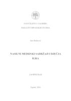 prikaz prve stranice dokumenta Nasilni medijski sadržaji i dječja igra