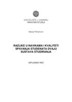 prikaz prve stranice dokumenta Razlike u navikama i kvaliteti spavanja studenata dvaju sustava studiranja