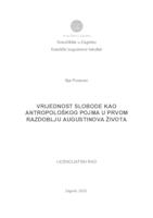 prikaz prve stranice dokumenta Vrijednost slobode kao antropološkog pojma u prvom razdoblju Augustinova života