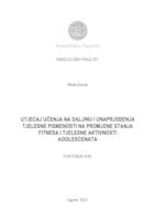 prikaz prve stranice dokumenta Utjecaj učenja na daljinu i unaprjeđenja tjelesne pismenosti na promjene stanja fitnesa i tjelesne aktivnosti adolescenata