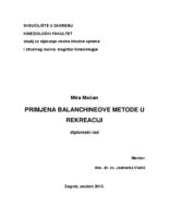 prikaz prve stranice dokumenta Primjena Balanchineove metode u rekreaciji