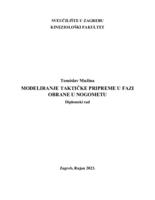 prikaz prve stranice dokumenta MODELIRANJE TAKTIČKE PRIPREME U FAZI OBRANE U NOGOMETU