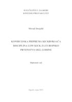 prikaz prve stranice dokumenta KONDICIJSKA PRIPREMA KICKBOKSAČA DISCIPLINA LOW KICK ZA EUROPSKO PRVENSTVO 2022. GODINE