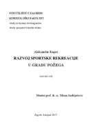 prikaz prve stranice dokumenta Razvoj sportske rekreacije u gradu Požega