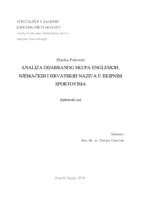 prikaz prve stranice dokumenta Analiza odabranog skupa engleskih, njemačkih i hrvatskih naziva u ekipnim sportovima