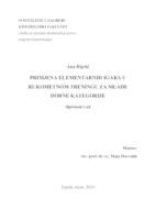 prikaz prve stranice dokumenta Primjena elementarnih igara u rukometnom treningu za mlađe dobne kategorije