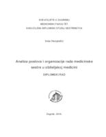 prikaz prve stranice dokumenta Analiza poslova i organizacije rada medicinske sestre u obiteljskoj medicini