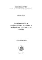 prikaz prve stranice dokumenta Pušačke navike u adolescenata u Hrvatskoj u razdoblju od 1995. do 2015. godine