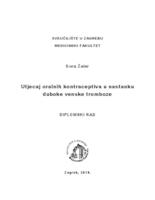 prikaz prve stranice dokumenta Utjecaj oralnih kontraceptiva u nastanku duboke venske tromboze