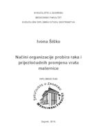 prikaz prve stranice dokumenta Načini organizacije probira raka i prijezloćudnih promjena vrata maternice