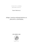 prikaz prve stranice dokumenta Uloga i značaj civilnog društva za zdravstvo u Hrvatskoj