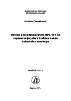 prikaz prve stranice dokumenta Učinak pentadekapeptida BPC 157 na regeneraciju jetara štakora nakon subtotalne resekcije