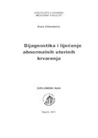 prikaz prve stranice dokumenta Dijagnostika i liječenje abnormalnih uterinih krvarenja