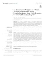 prikaz prve stranice dokumenta An Exploratory Analysis of Fifteen Years Suicide Trends Using Population-Level Data From Croatian Committed Suicides Registry