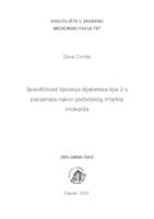 prikaz prve stranice dokumenta Specifičnosti liječenja dijabetesa tipa 2 u pacijenata nakon preboljelog infarkta miokarda