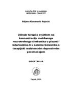 prikaz prve stranice dokumenta Učinak terapije svjetlom na koncentracije moždanoga neurotrofnoga čimbenika u plazmi i interleukina-6 u serumu bolesnika s terapijski rezistentnim depresivnim poremećajem