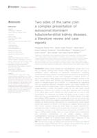 prikaz prve stranice dokumenta Two sides of the same coin: a complex presentation of autosomal dominant tubulointerstitial kidney diseases: a literature review and case reports