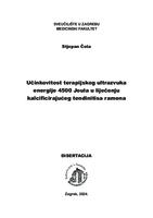 prikaz prve stranice dokumenta Učinkovitost terapijskog ultrazvuka energije 4500 Joula u liječenju kalcificirajućeg tendinitisa ramena