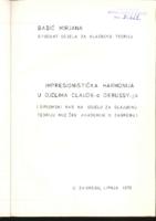 prikaz prve stranice dokumenta Impresionistička harmonija u djelima Claude-a Debussy-ja