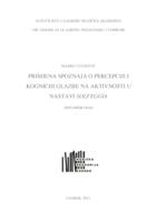 prikaz prve stranice dokumenta Primjena spoznaja o percepciji i kogniciji glazbe na aktivnosti u nastavi solfeggia