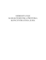 prikaz prve stranice dokumenta Određivanje karakteristika protoka koncentratima juha