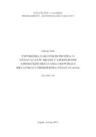 prikaz prve stranice dokumenta Usporedba zakonskih propisa o označavanju hrane u Sjedinjenim Američkim Državama i Republici Hrvatskoj s primjerima označavanja