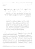 prikaz prve stranice dokumenta Effect of maturity and geographical region on anthocyanin  content of sour cherries (Prunus cerasus var. marasca)