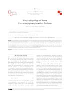 prikaz prve stranice dokumenta Electrofugality of some ferrocenylphenylmethyl cations