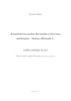 prikaz prve stranice dokumenta Kvantitativna analiza flavonoida u listovima matičnjaka - Melissa officinalis L.