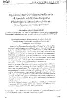 prikaz prve stranice dokumenta Spektrofotometrijsko određivanje akteozida u biljnim drogama Plantaginis lanceolatae folium i Plantaginis majoris folium