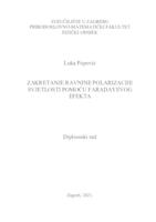 prikaz prve stranice dokumenta Zakretanje ravnine polarizacije svjetlosti pomoću Faradayevog efekta