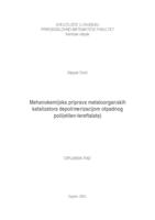 prikaz prve stranice dokumenta Mehanokemijska priprava metaloorganskih katalizatora depolimerizacijom otpadnog poli(etilen-tereftalata)