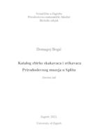 prikaz prve stranice dokumenta Katalog zbirke skakavaca i zrikavaca  Prirodoslovnog muzeja u Splitu