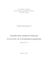 prikaz prve stranice dokumenta Antimikrobna osjetljivost bakterije  Escherichia coli iz hemokultura pacijenata