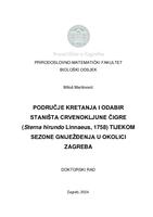 prikaz prve stranice dokumenta PODRUČJE KRETANJA I ODABIR STANIŠTA CRVENOKLJUNE ČIGRE (Sterna  hirundo Linnaeus, 1758) TIJEKOM SEZONE GNIJEŽĐENJA U OKOLICI  ZAGREBA