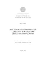 prikaz prve stranice dokumenta BIOLOGICAL DETERMINANTS OF LONGEVITY IN A  CROATIAN OLDEST-OLD POPULATION