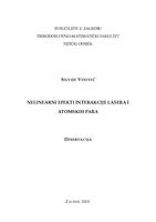 prikaz prve stranice dokumenta Nelinearni efekti interakcije lasera i atomskih para