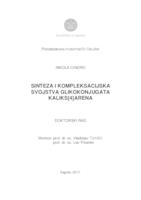 prikaz prve stranice dokumenta Sinteza i kompleksacijska svojstva glikokonjugata kaliks[4]arena