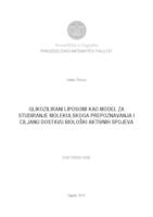 prikaz prve stranice dokumenta Glikozilirani liposomi kao model za studiranje molekulskoga prepoznavanja i ciljanu dostavu biološki aktivnih spojeva