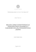 prikaz prve stranice dokumenta MOLEKULARNA KARAKTERIZACIJA PROKARIOTSKIH ZAJEDNICA U EUKSINOM OKOLIŠU ROGOZNIČKOGA JEZERA