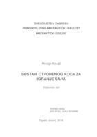 prikaz prve stranice dokumenta Sustavi otvorenog koda za igranje šaha